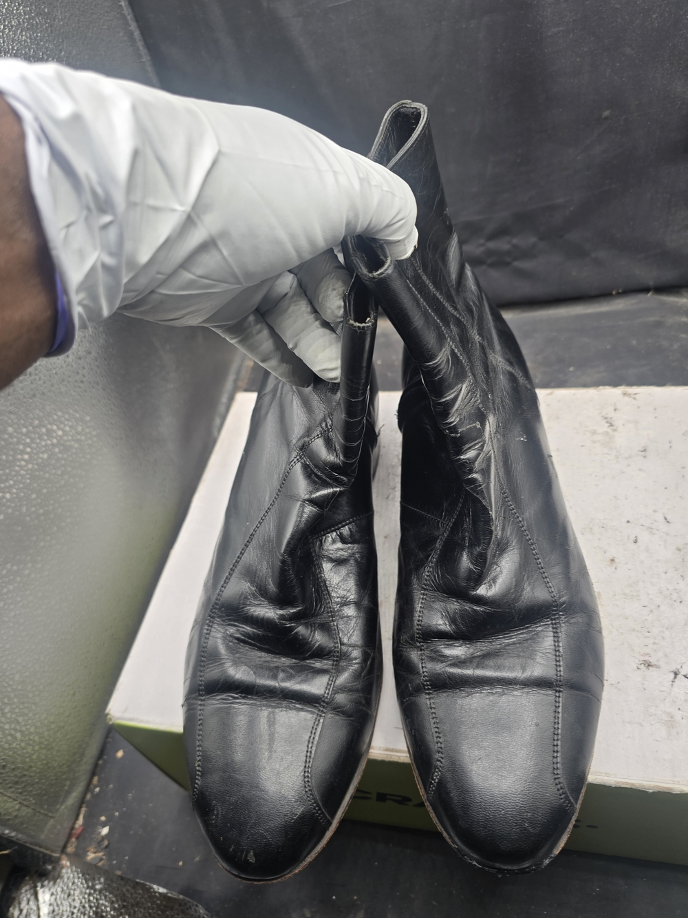 Florsheim Black Leather Slip-On Chelsea Boots